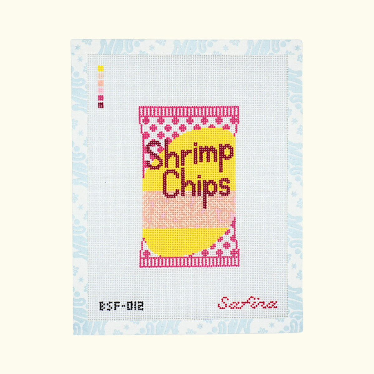 Shrimp chips asian snacks needlepoint canvas